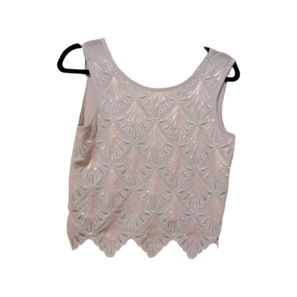 Vintage embroidered sequined crop top